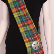 Sash, Long Scarf, Ladies, PLAIN Wool, Buchanan Tartan